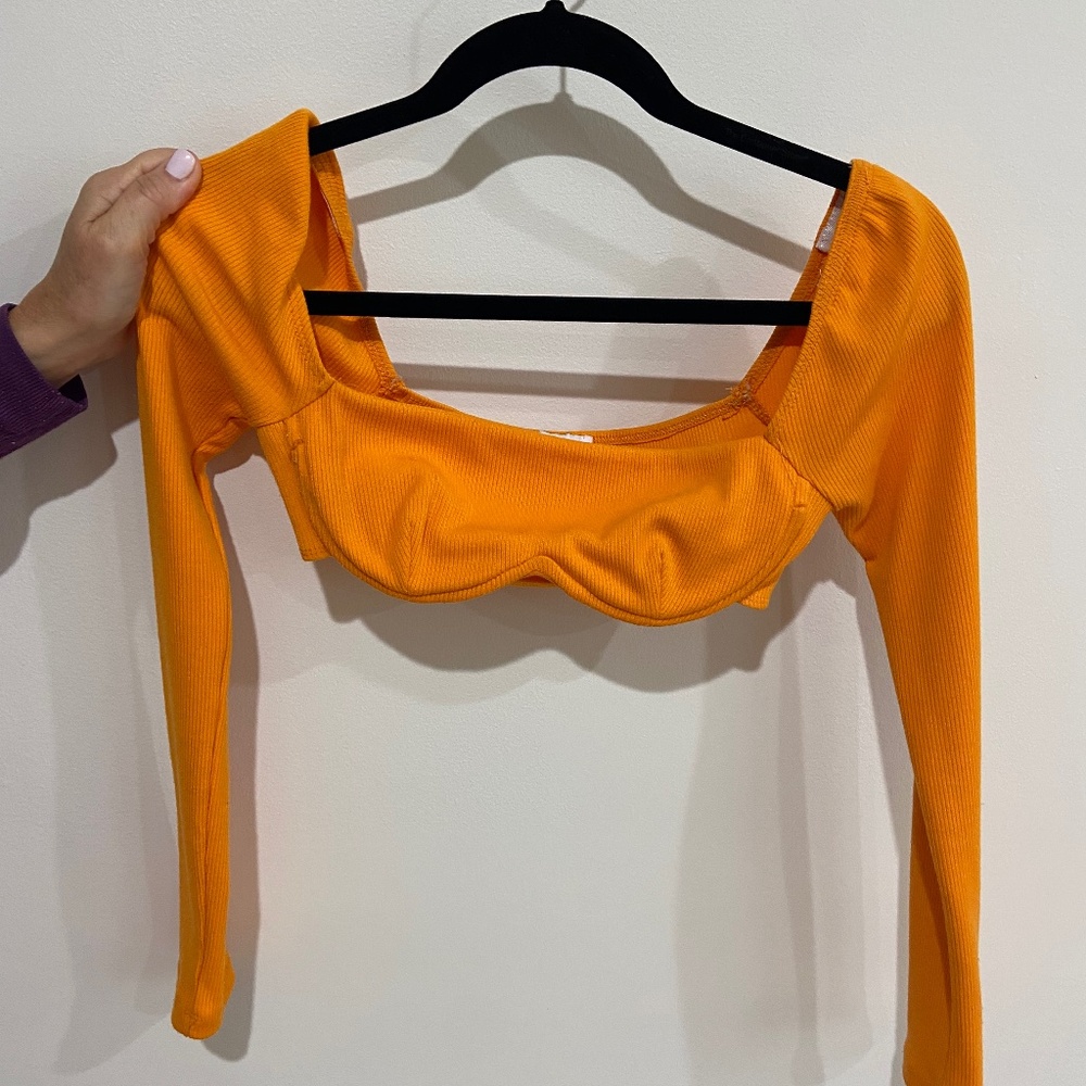 Princess Polly orange crop top